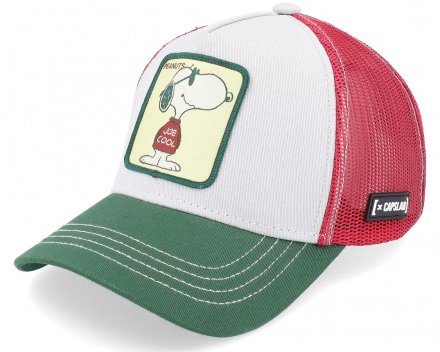 Pet - Capslab Peanuts Snoopy (wit/groen/rood)