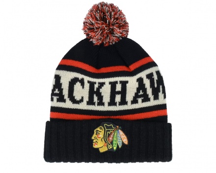 Muts - American Needle Chicago Blackhawks Pillow Line Knit (zwart/wit/rood)