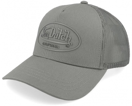 Kap - Von Dutch Rubber Logo Trucker (grijs)