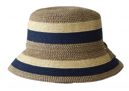 Hoeden - Jacaru Striped Short Brim Hat (blauw/beige)