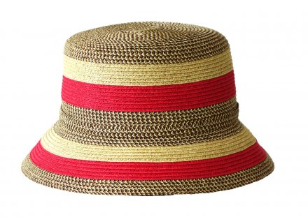 Hoeden - Jacaru Striped Short Brim Hat (rood/beige)