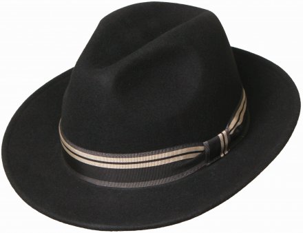 Hoeden - Gårda Montefalco Fedora Wool Hat (zwart)