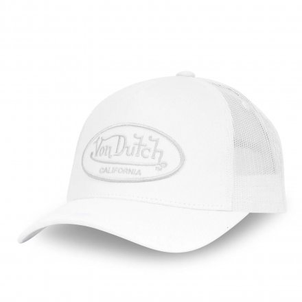 Kap - Von Dutch Oval Patch Trucker (wit)