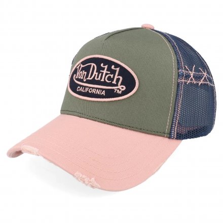 Kap - Von Dutch Oval Patch Trucker (roze/multi)