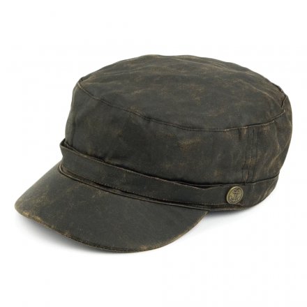 Flat cap - Jaxon Hats Weathered Cotton Army Cap (bruin)