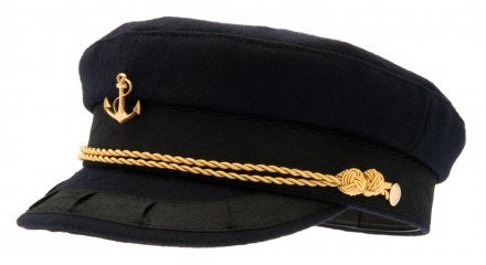 Fiddler cap - CTH Ericson Captain Haddock Mariner's Cap (blauw)