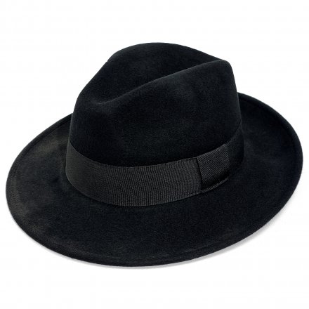 Hoeden - Gårda Volterra Fedora Wool Hat (zwart)