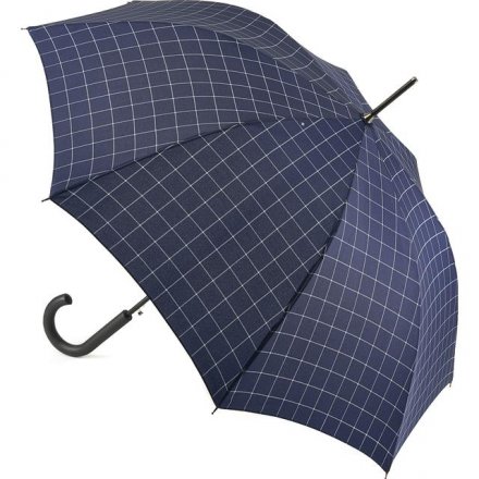 Paraplu - Fulton Shoreditch-2 Windows Pane Check (marineblauw)