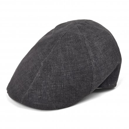 Flat cap - Gårda Tallone Linen Flat Cap (donkergrijs)