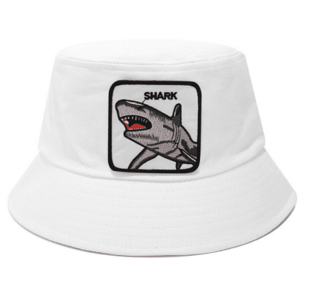 Hoeden - Gårda Shark Bucket Hat (wit)