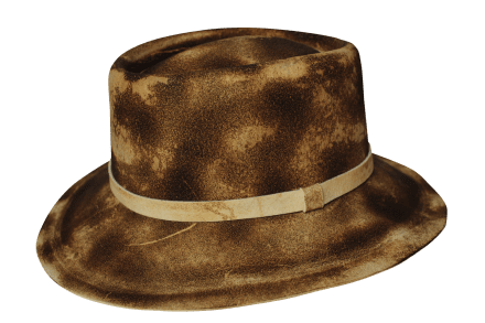 Hoeden - Gårda Distressed Porkpie Hat (bruin)