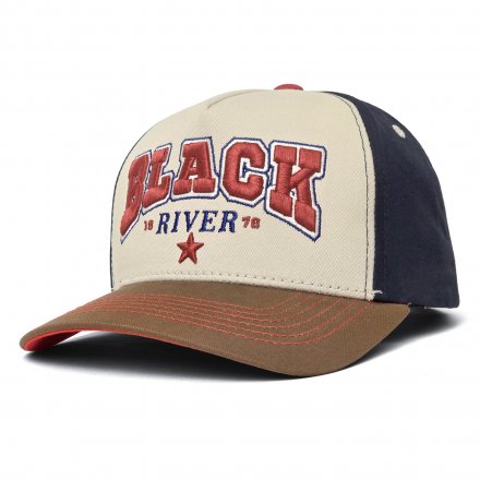 Kap - Black River Texas Trucker (crème/marineblauw/bruin)
