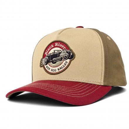 Kap - Black River Rebel Trucker (beige/groen/rood)