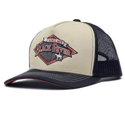 Kap - Black River Legacy Trucker (crème/marineblauw)