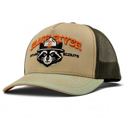 Kap - Black River Racoon Trucker (beige/groen)