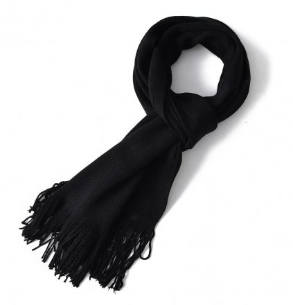 Sjaals - Gårda Knitted Woolmix Scarf (Zwart)