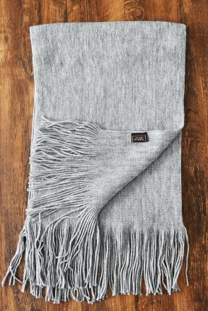 Sjaals - Gårda Knitted Woolmix Scarf (Grijs)
