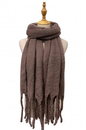Sjaals - Gårda Soft Tassel Blanket Scarf (Bruin)