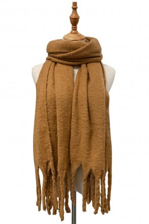 Sjaals - Gårda Soft Tassel Blanket Scarf (Camel)