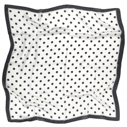 Sjaaltje - Gårda Polka Dot Satin Scarf (wit)