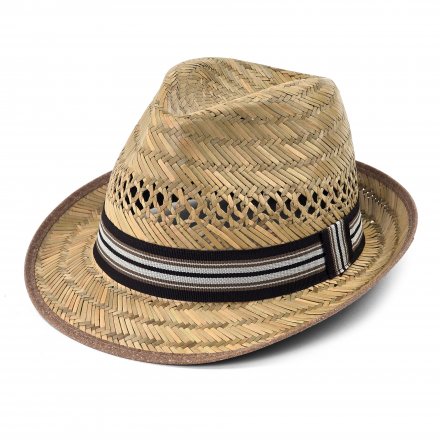 Stro hoed - Gårda Agulo Natural Straw Trilby (naturel/bruin)