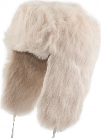 Pilotenmuts - MJM Ladies Rabbit Fur Hat (Off White)