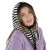 Bivakmuts - Gårda Valloire Striped Wool Mix Balaclava (zwart/wit)