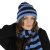 Sjaals - Gårda Grindelwald Striped Wool Mix Scarf (blauw)