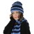 Muts - Gårda Lech Striped Wool Mix Beanie (blauw)