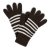 Handschoenen - Gårda Cavalese Knitted Wool Mix Gloves (bruin/wit)