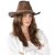 Stro hoed - Gårda Malaga Western Hat (bruin)