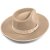 Hoeden - Gårda Mapleton Wide brimmed Fedora (beige)