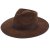 Hoeden - Gårda Mapleton Wide brimmed Fedora (bruin)