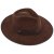 Hoeden - Gårda Mapleton Wide brimmed Fedora (bruin)
