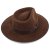 Hoeden - Gårda Mapleton Wide brimmed Fedora (bruin)