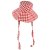Hoeden - Gårda Poppy Checkered sun hat (rood)