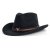 Hoeden - Gårda Santaquin Crushable Wool felt Western hat (zwart)