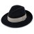 Hoeden - Gårda Volterra Fedora Wool Hat (zwart/crème)