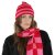 Muts - Gårda Davos Striped Merino Wool Beanie (rood/roze)