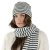 Muts - Gårda Saint-Gervais Striped Wool Mix Beanie (donkergrijs/wit)