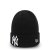 Muts - New Era New Cuff Knit Beanie New York Yankees (Zwart)