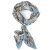 Sjaaltje - Gårda Paisley Satin Scarf (blauw)