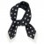 Sjaaltje - Gårda Polka Dot Satin Scarf (zwart)