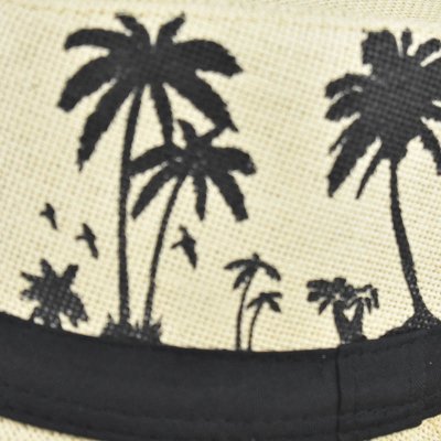 Hoeden - Gårda Trilby Strohoed Palmbomen (offwhite)