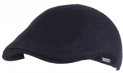 Flat cap - Wigéns Pub Cap Melton Wool (zwart)