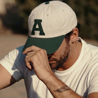 Kap - Gårda Letter Cap 'A' (wit/groen)