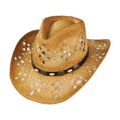 Hoeden - Annie Oakley Raffia Cowboy Hat (naturel)