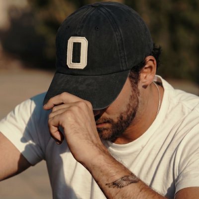 Kap - Gårda Letter Cap 'O' (zwart/wit)