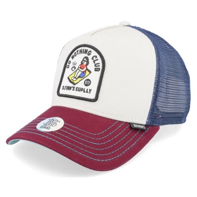 Kap - Djinns HFT DNC New 1.3 Trucker (gebroken wit/blauw/rood)