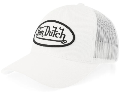 Kap - Von Dutch Oval Patch Trucker (wit)